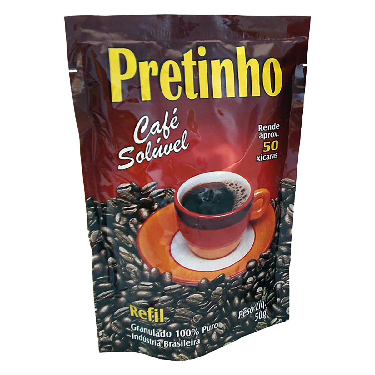 Café Solúvel Granulado Pretinho Sachê 50g Refil