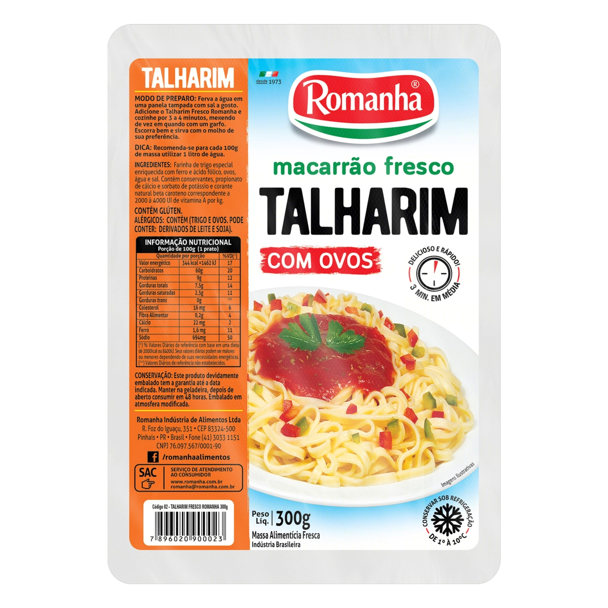 Talharim Romanha Bandeja 300g