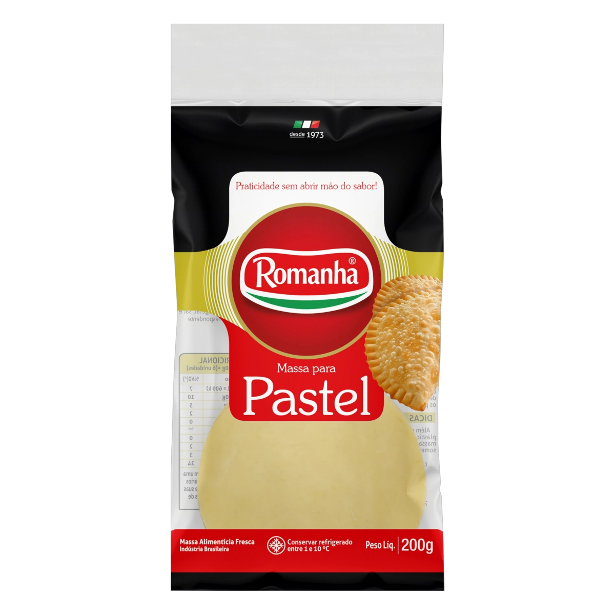 Massa Para Pastel Romanha Pequeno Pacote 200g