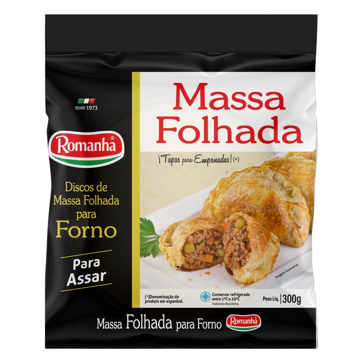 Massa Folhada Romanha Pacote 300g