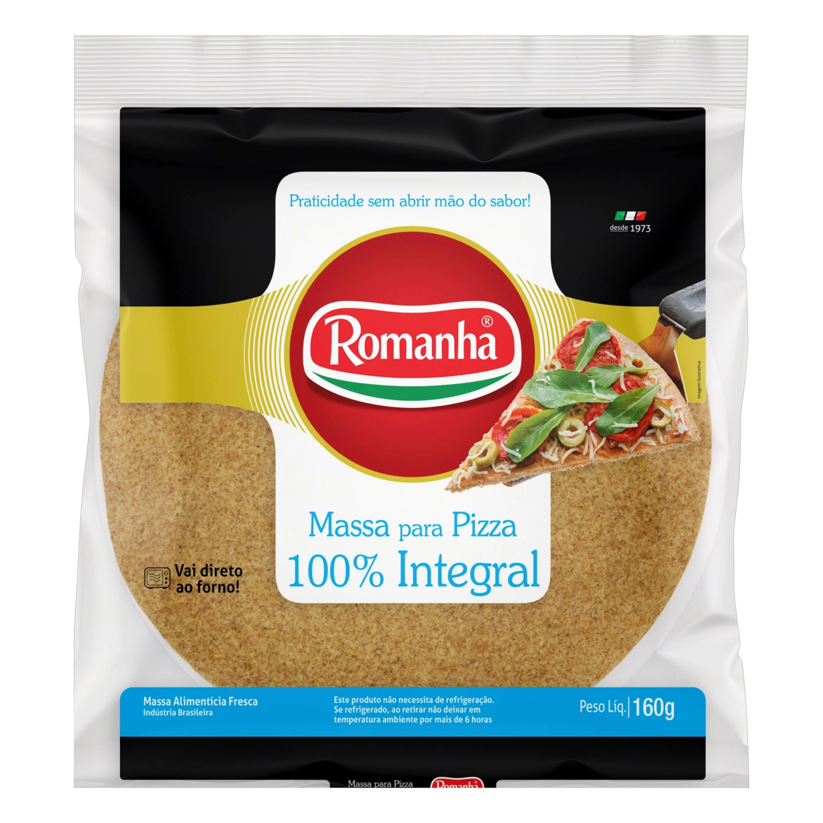 Massa Para Pizza Integral Romanha Pacote 160g