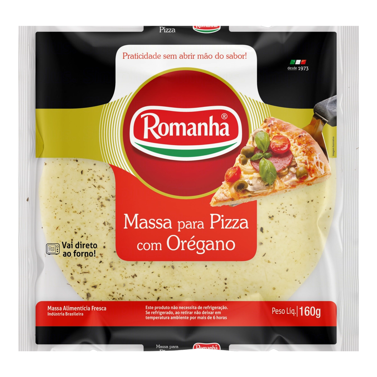 Massa Para Pizza Com Orégano Romanha Pacote 160g