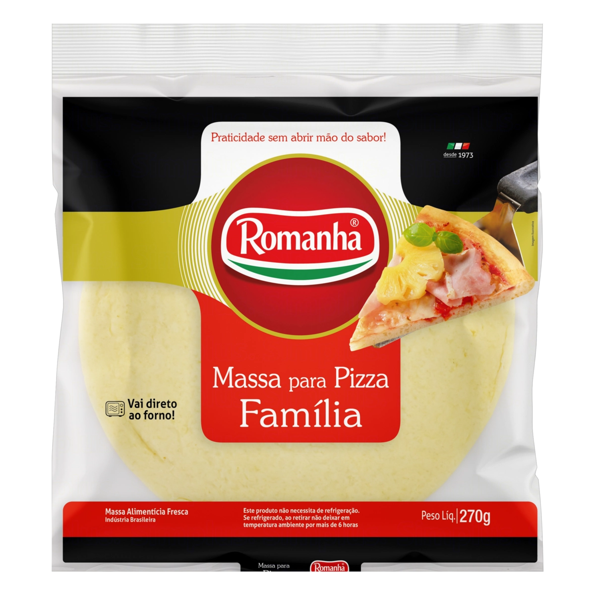 Massa Para Pizza Família Romanha Pacote 270g
