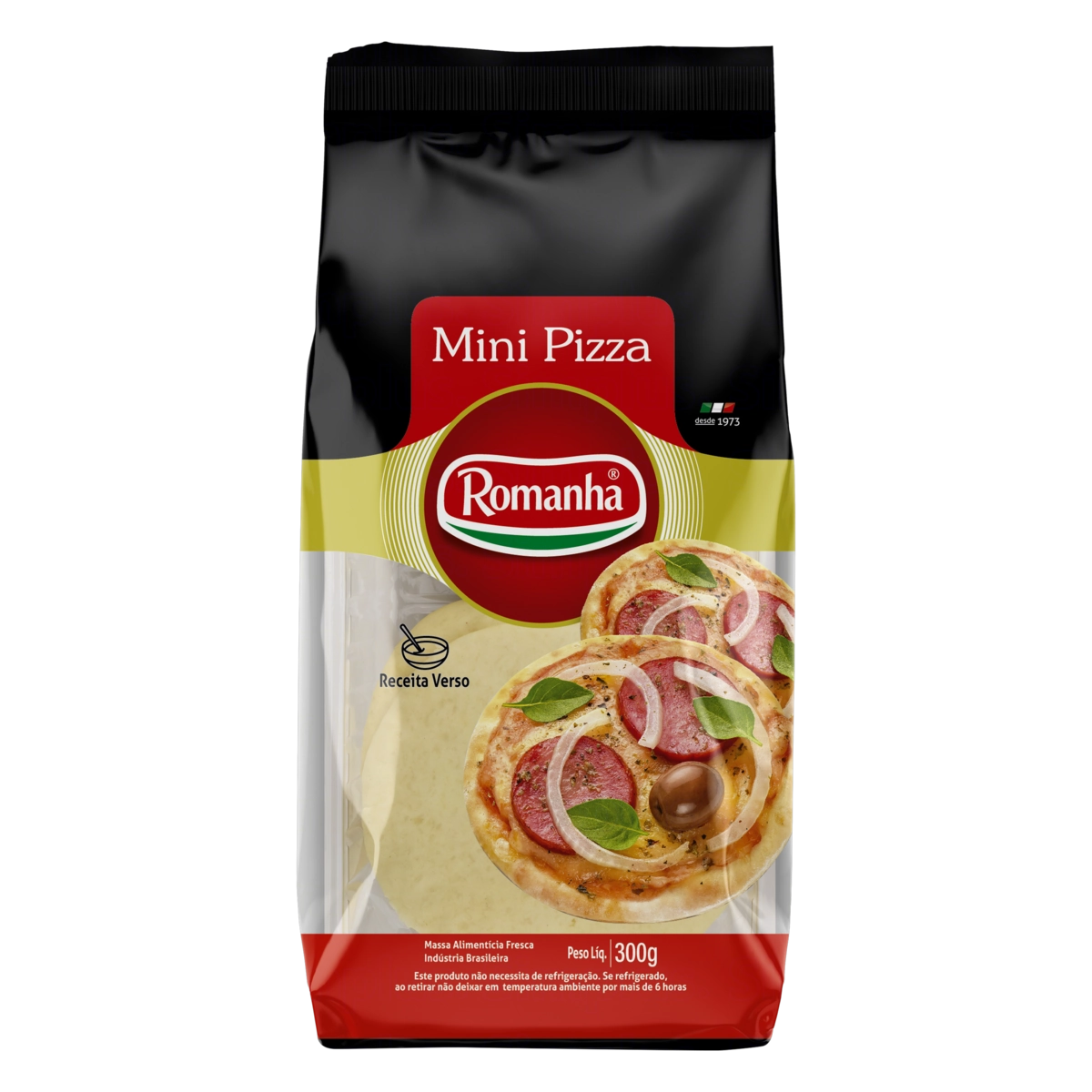Massa Para Minipizza Romanha Bandeja 300g
