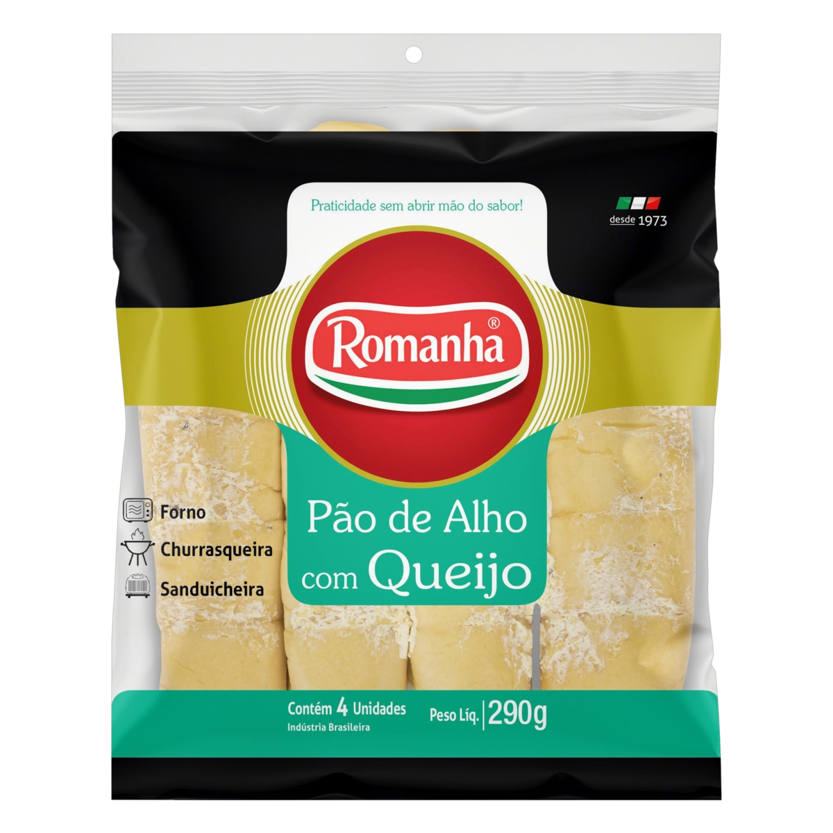 Pão De Alho Com Queijo Romanha Pacote 290g