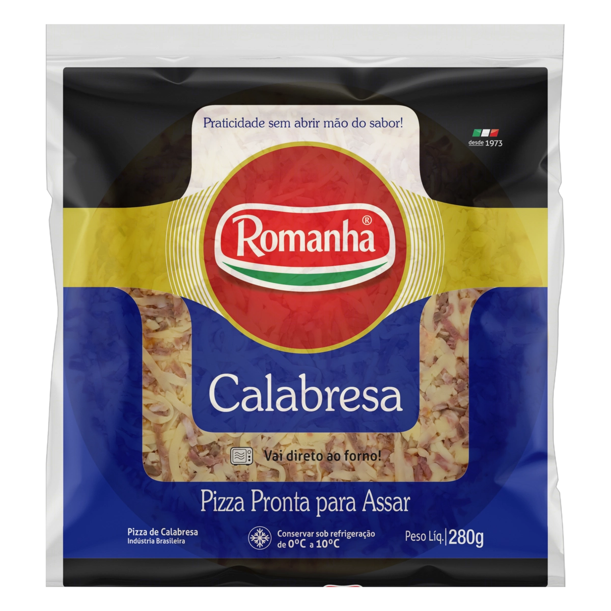 Pizza Pronta Calabresa Romanha Pacote 280g