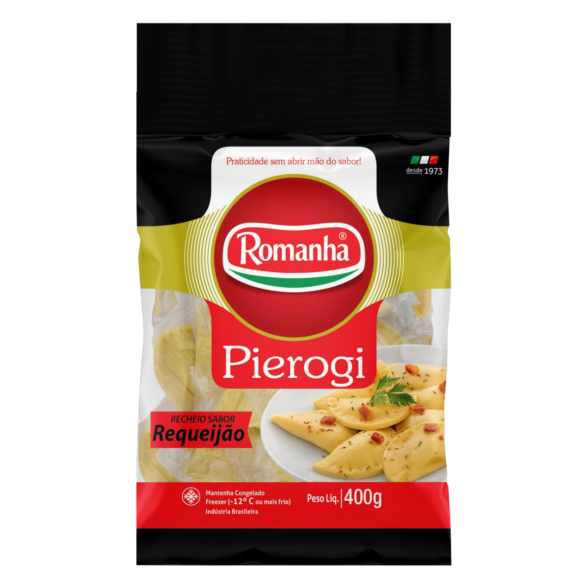 Pierogi Recheio Requeijão Romanha Pacote 400g