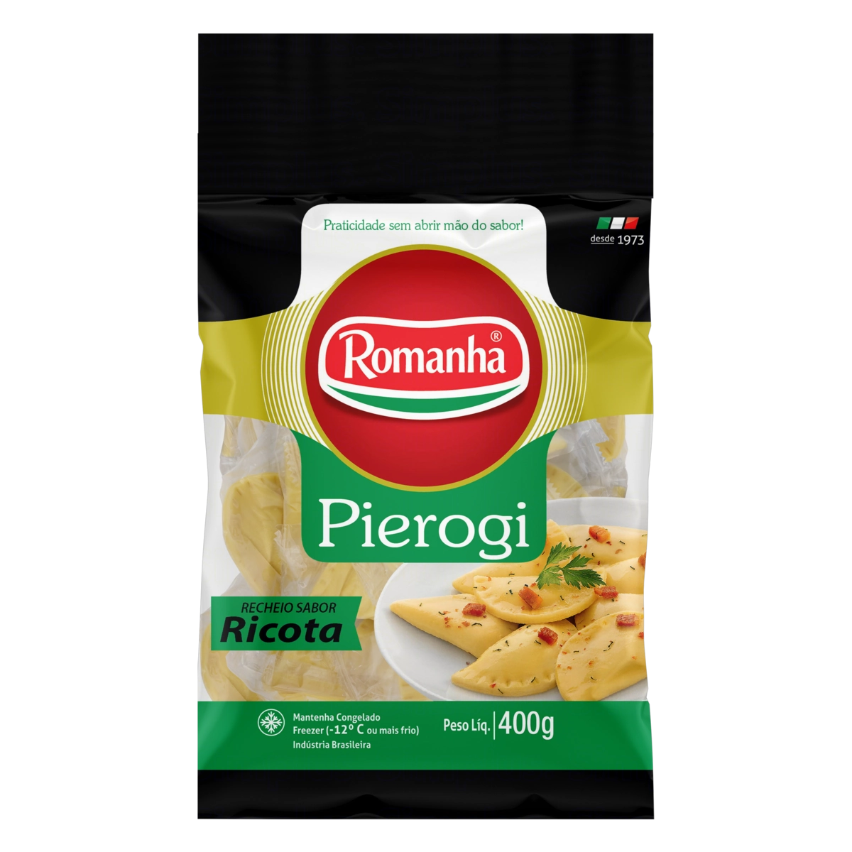 Pierogi Recheio Ricota Romanha Pacote 400g