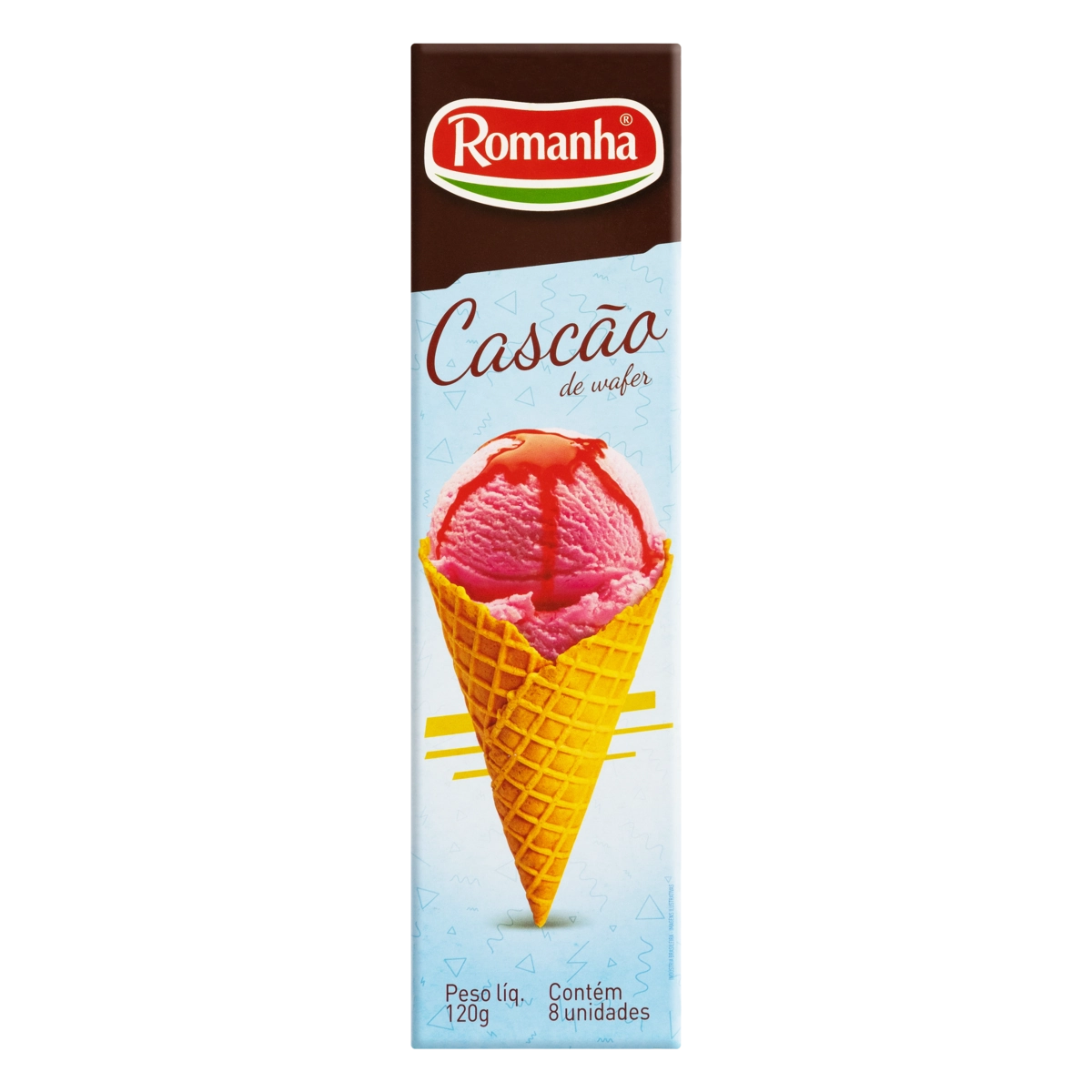 Cascão Romanha Caixa 120g 8 Unidades