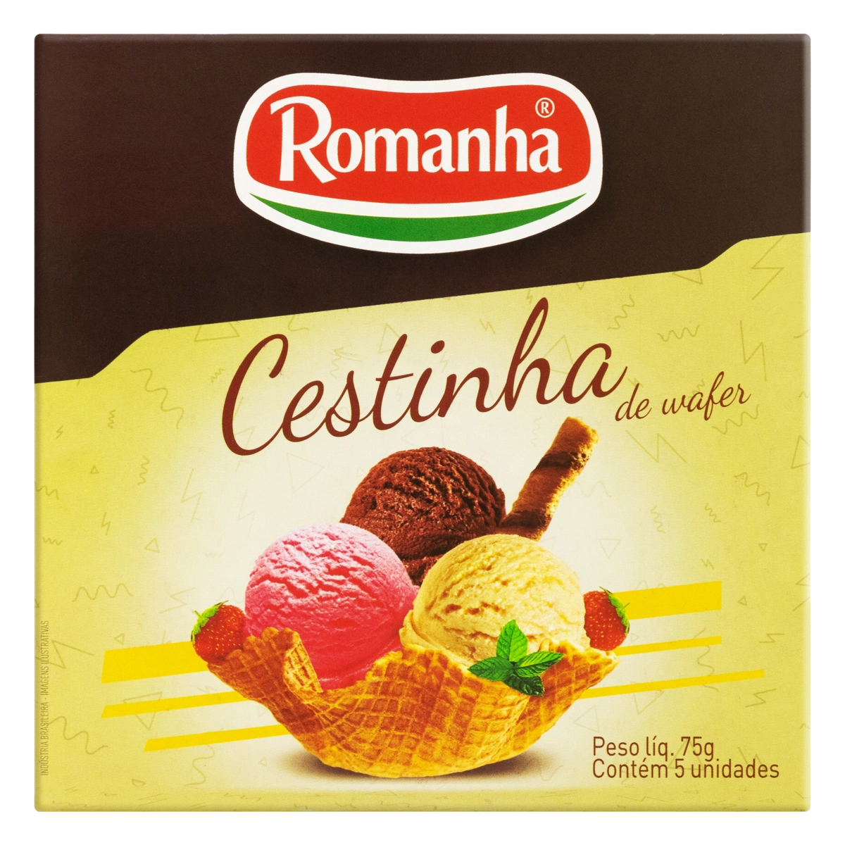 Cestinha Romanha Caixa 75g 5 Unidades