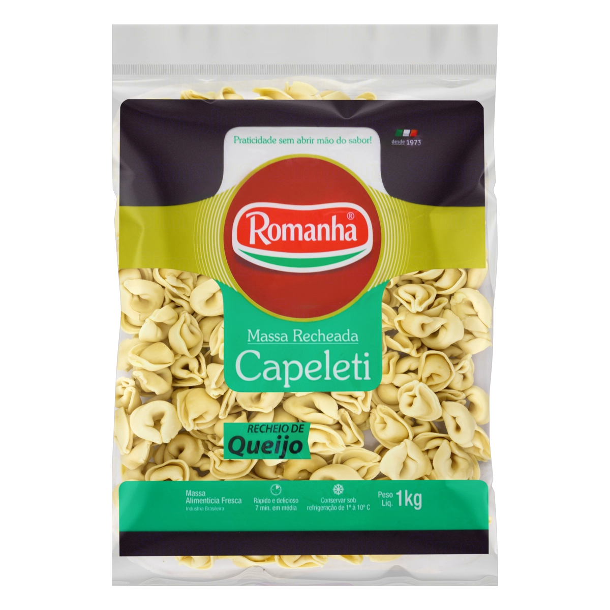 Capeletti Recheio Queijo Romanha Pacote 1kg