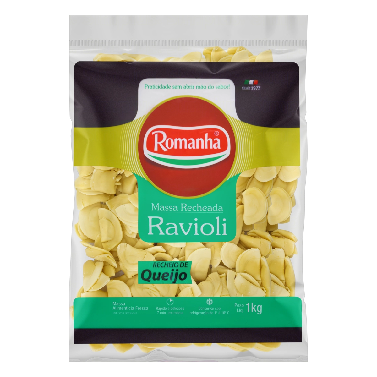 Ravióli Recheio Queijo Romanha Pacote 1kg