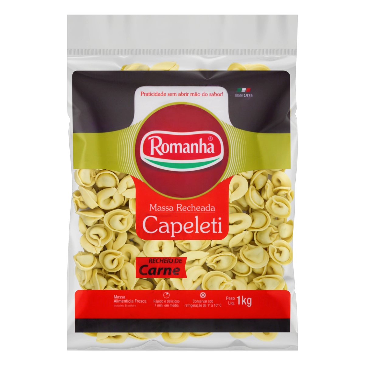 Capeletti Recheio Carne Romanha Pacote 1kg