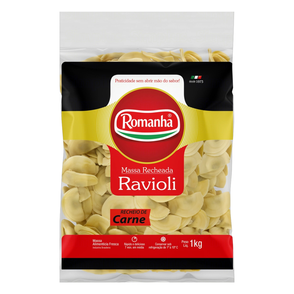 Ravióli Recheio Carne Romanha Pacote 1kg