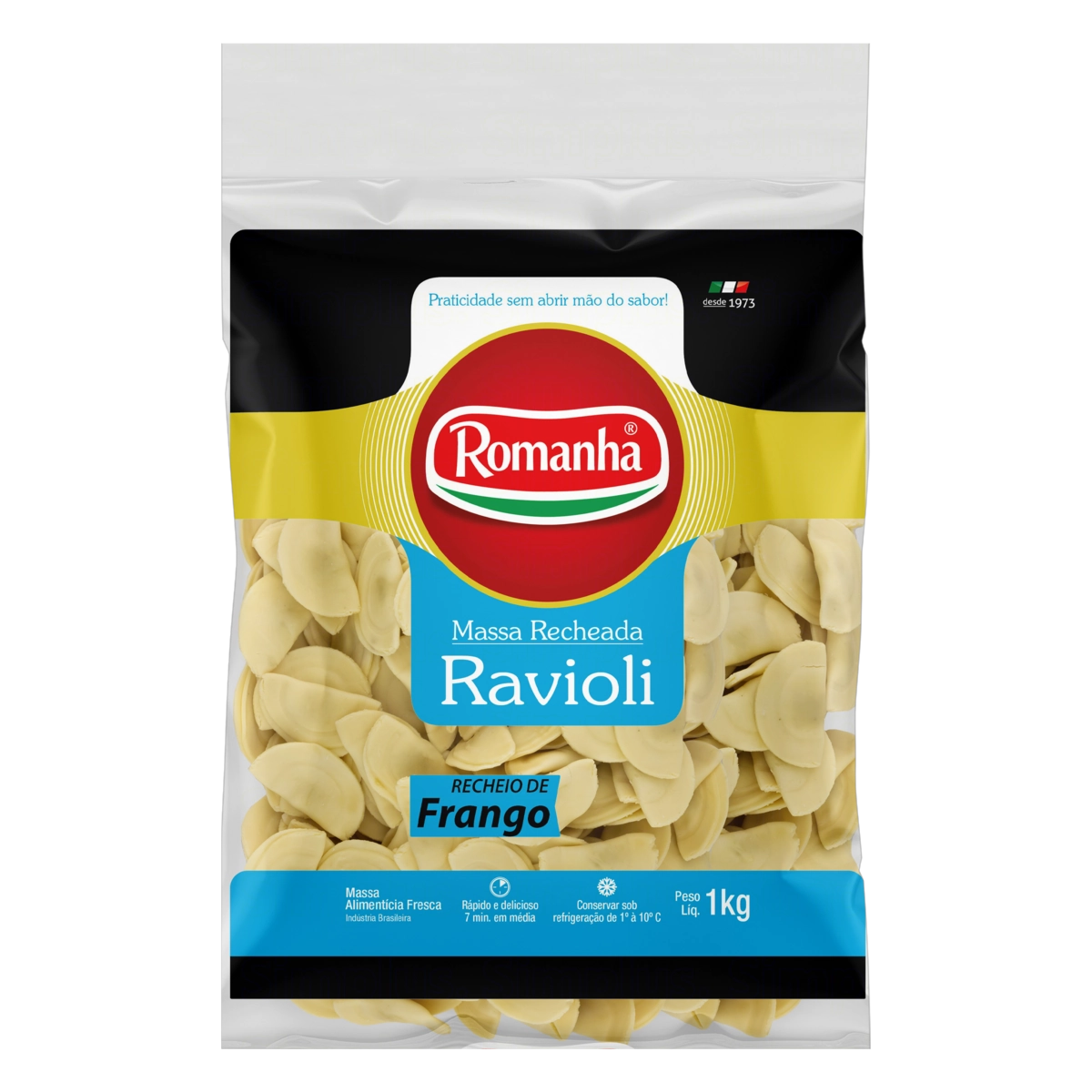 Ravióli Recheio Frango Romanha Pacote 1kg