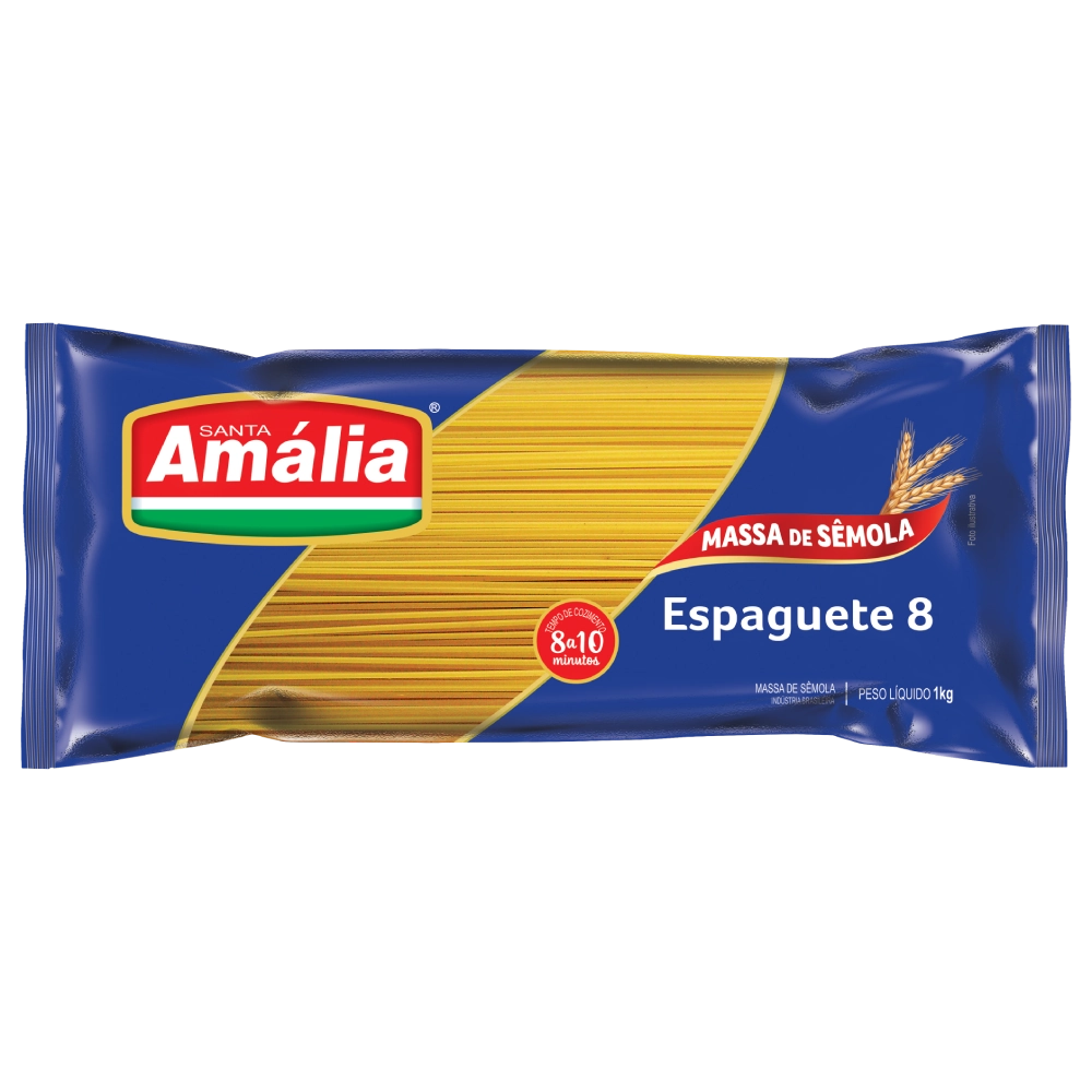 Macarrão Amalia Espaguete 8 1kg Semola