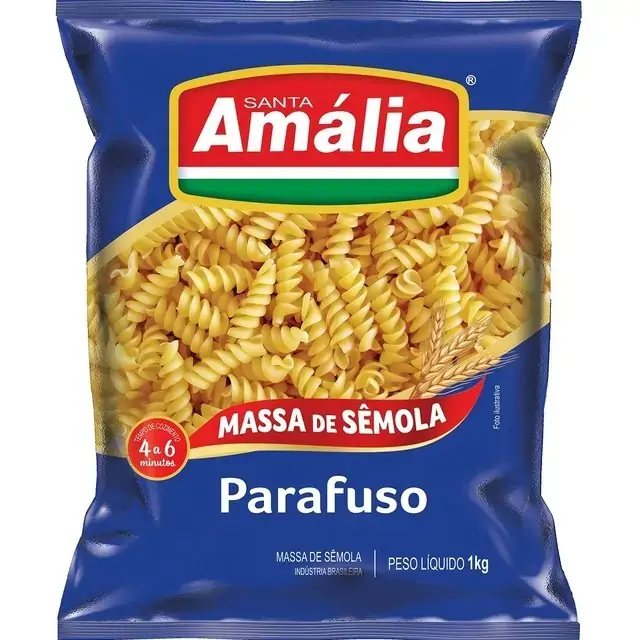 Macarrão Parafuso Sem 1kg Sta Amalia Fd C/ 10 Unidade