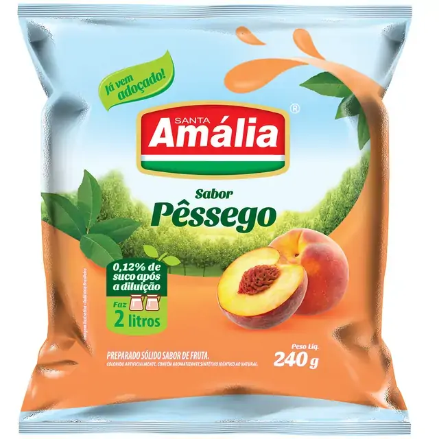 Suco Sta Amalia Pessego 240g