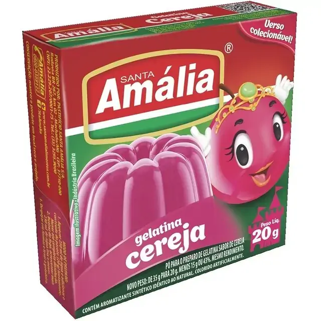 Gelatina Santa Amalia Cereja 20 G