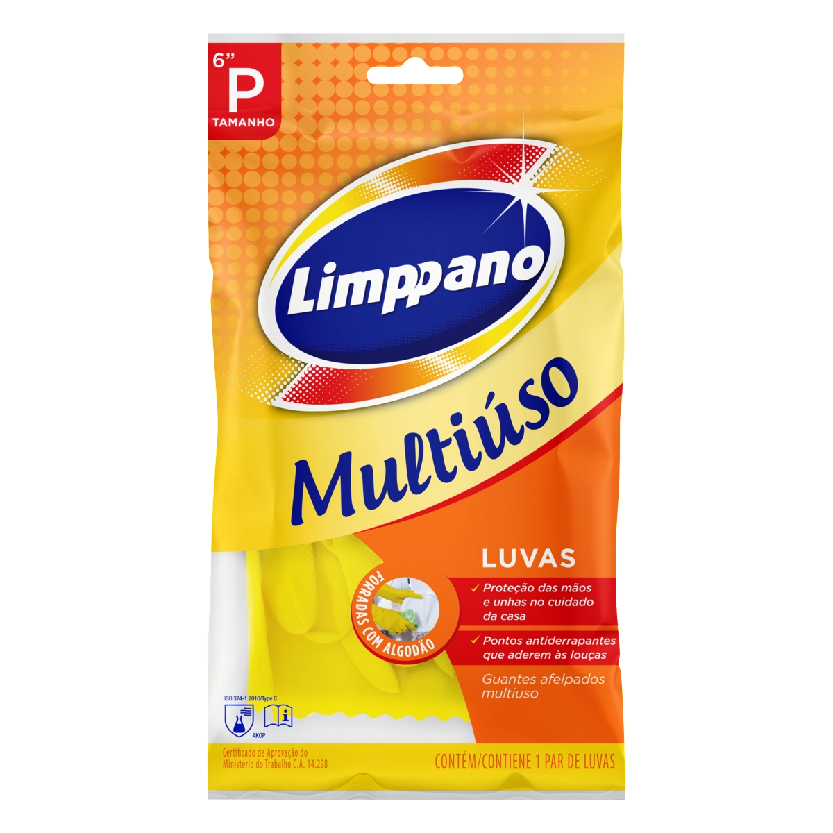 Luva Limppano M U Peq Gts Esponja