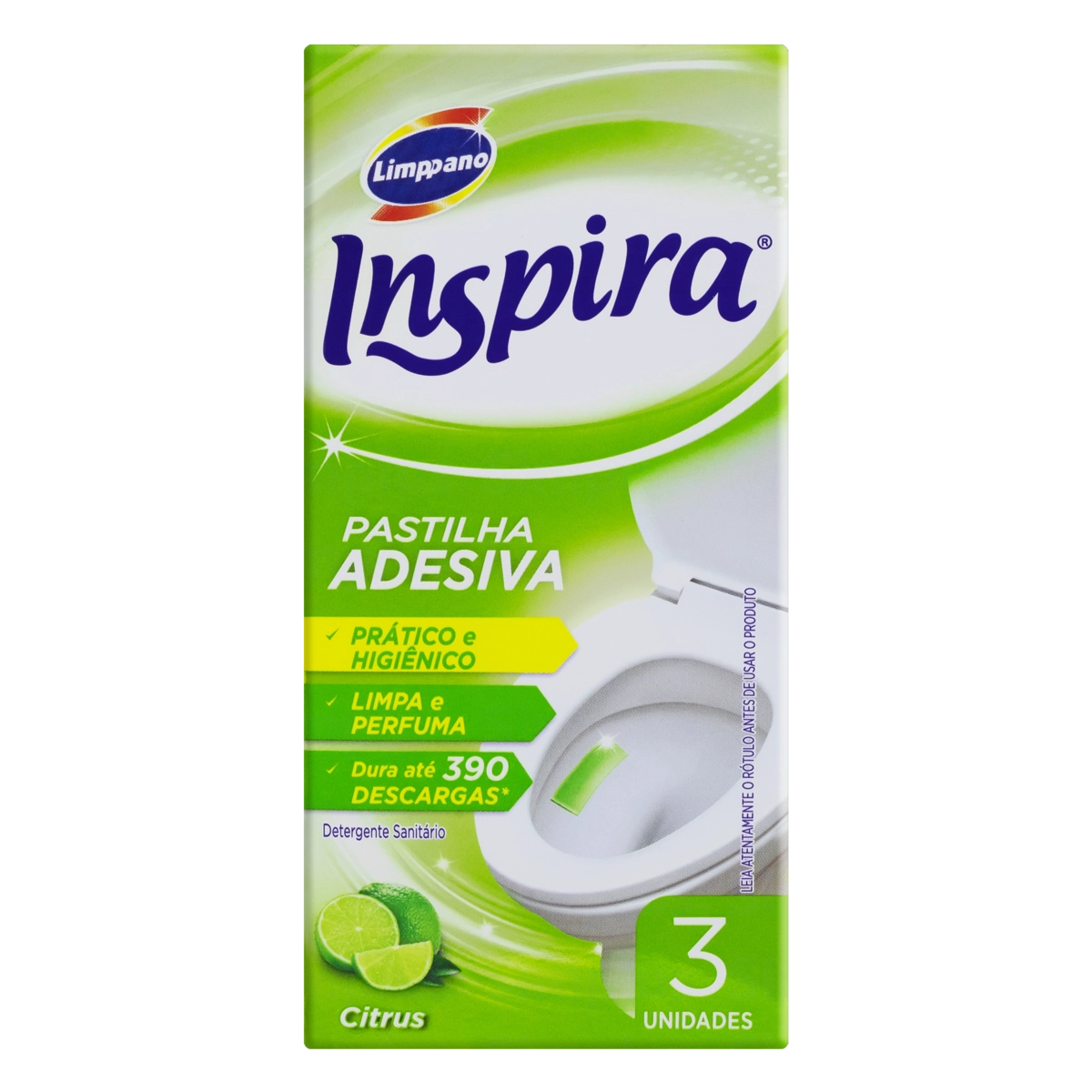 Detergente Sanitário Pastilha Adesiva Citrus Inspira 3 Unidades