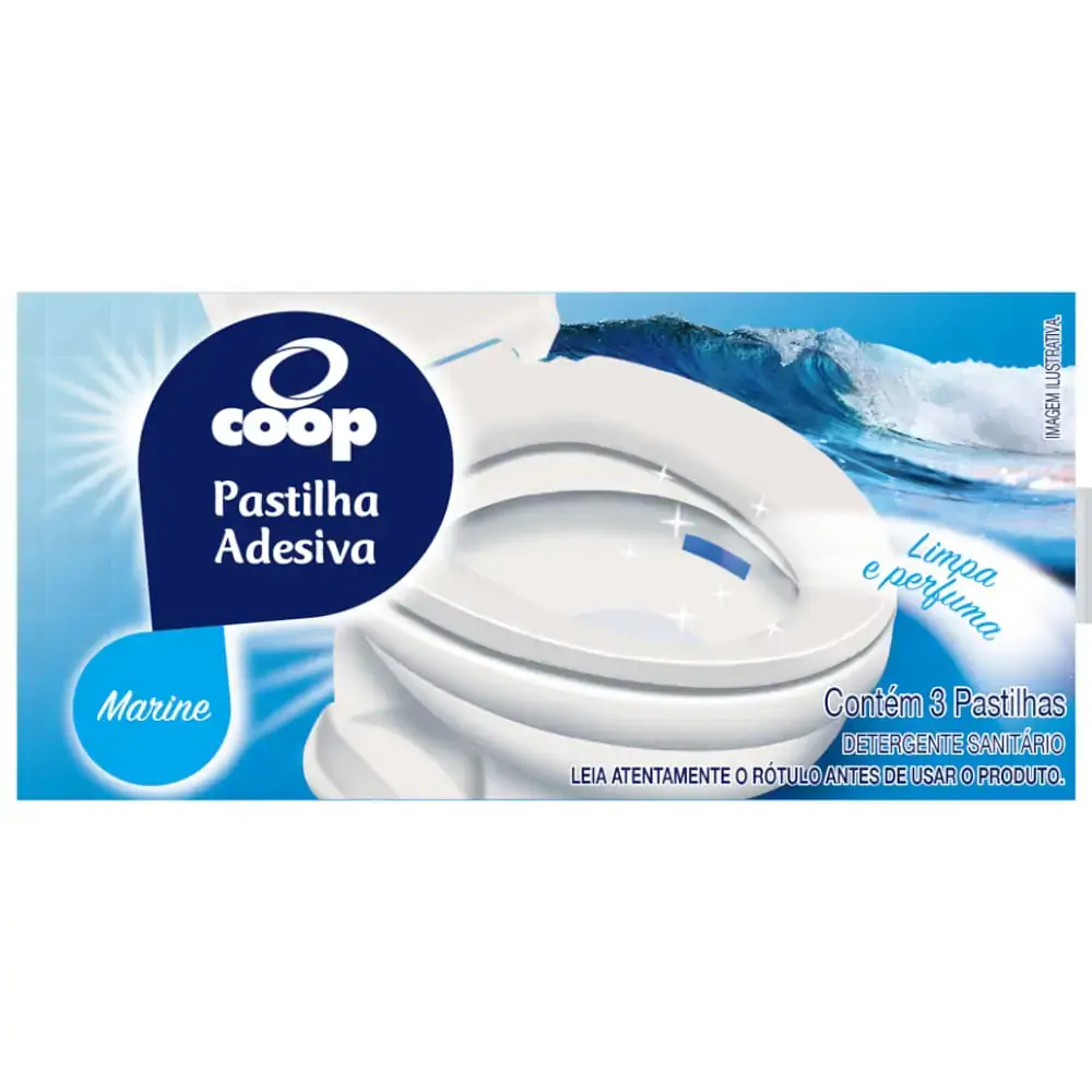 Detergente Sanitário Pastilha Adesiva Marine Inspira 3 Unidades