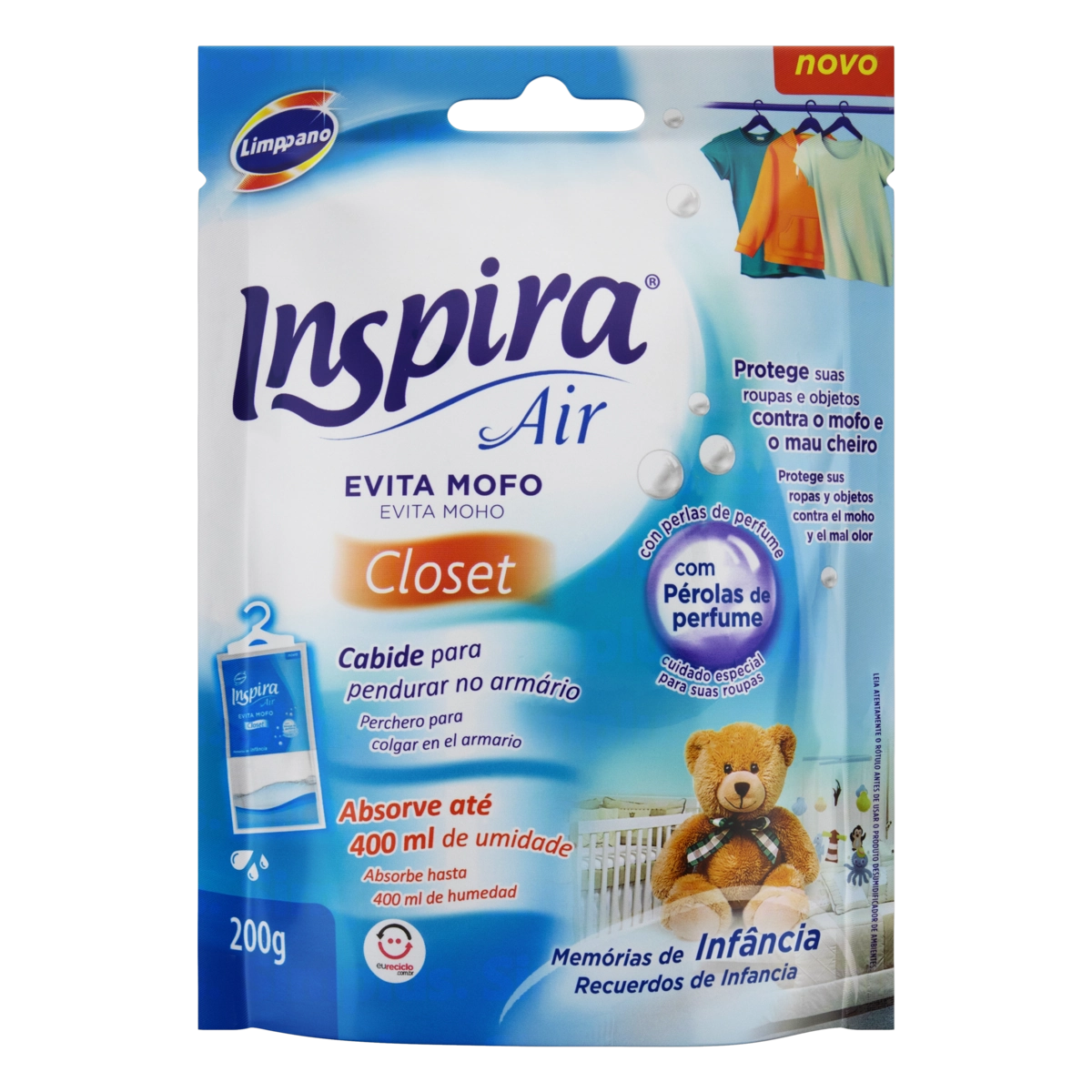 Evita Mofo Closet Memórias De Infância Inspira Air Sachê 200g