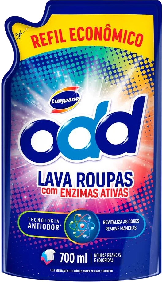 Lava Roupas Liq. Odd Sache 700ml Lavagem Completa