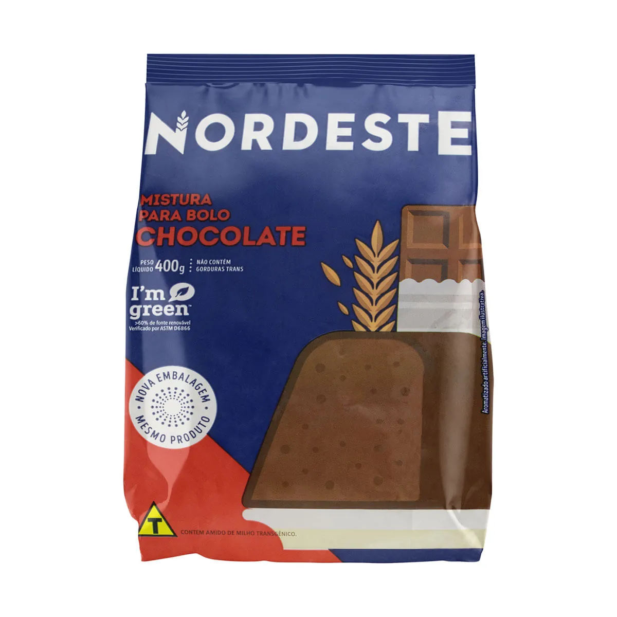Mistura Para Bolo Chocolate Nordeste Pacote 400g