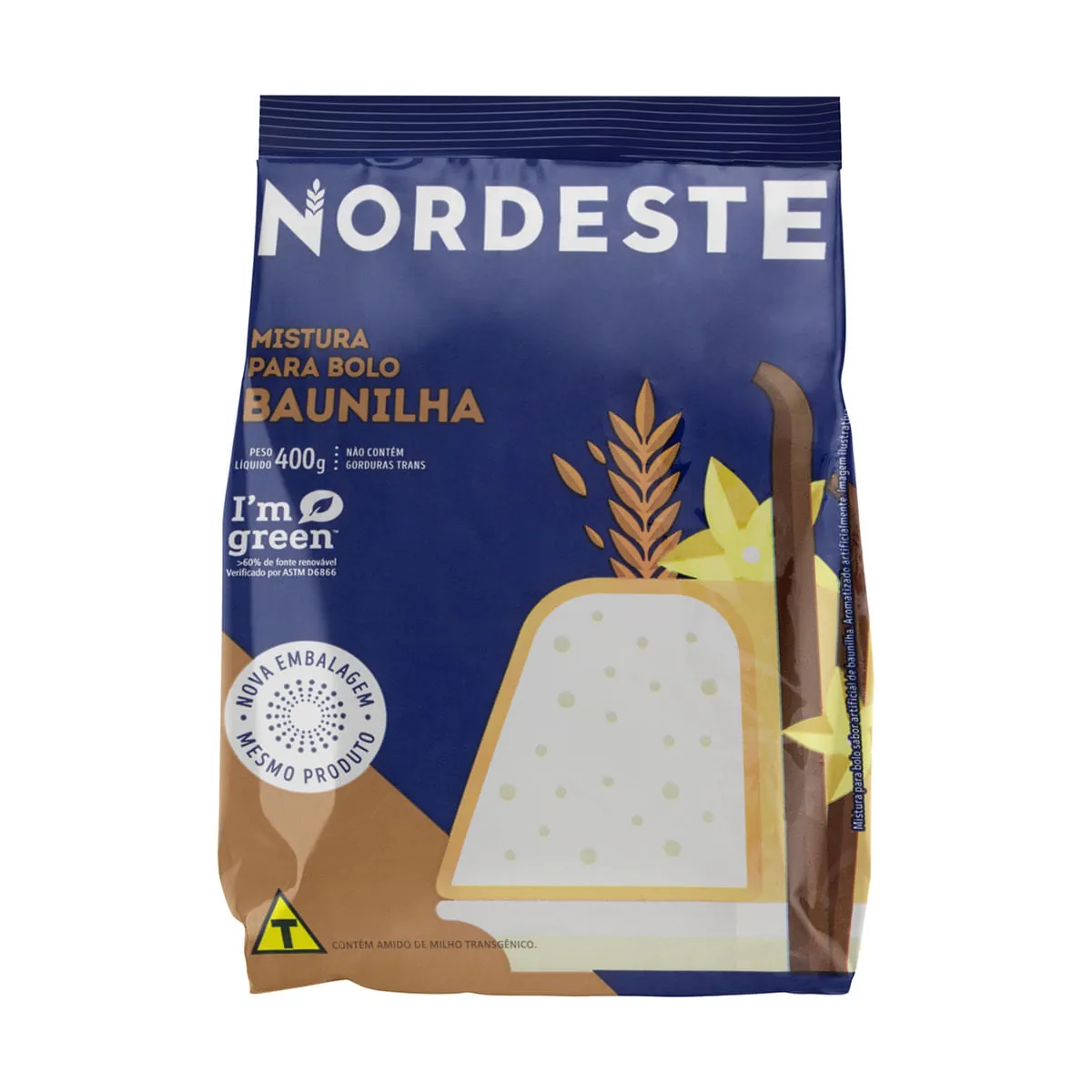 Mistura Para Bolo Baunilha Nordeste Pacote 400g