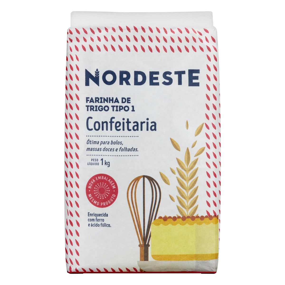 Farinha De Trigo Tipo 1 Nordeste Confeitaria Pacote 1kg