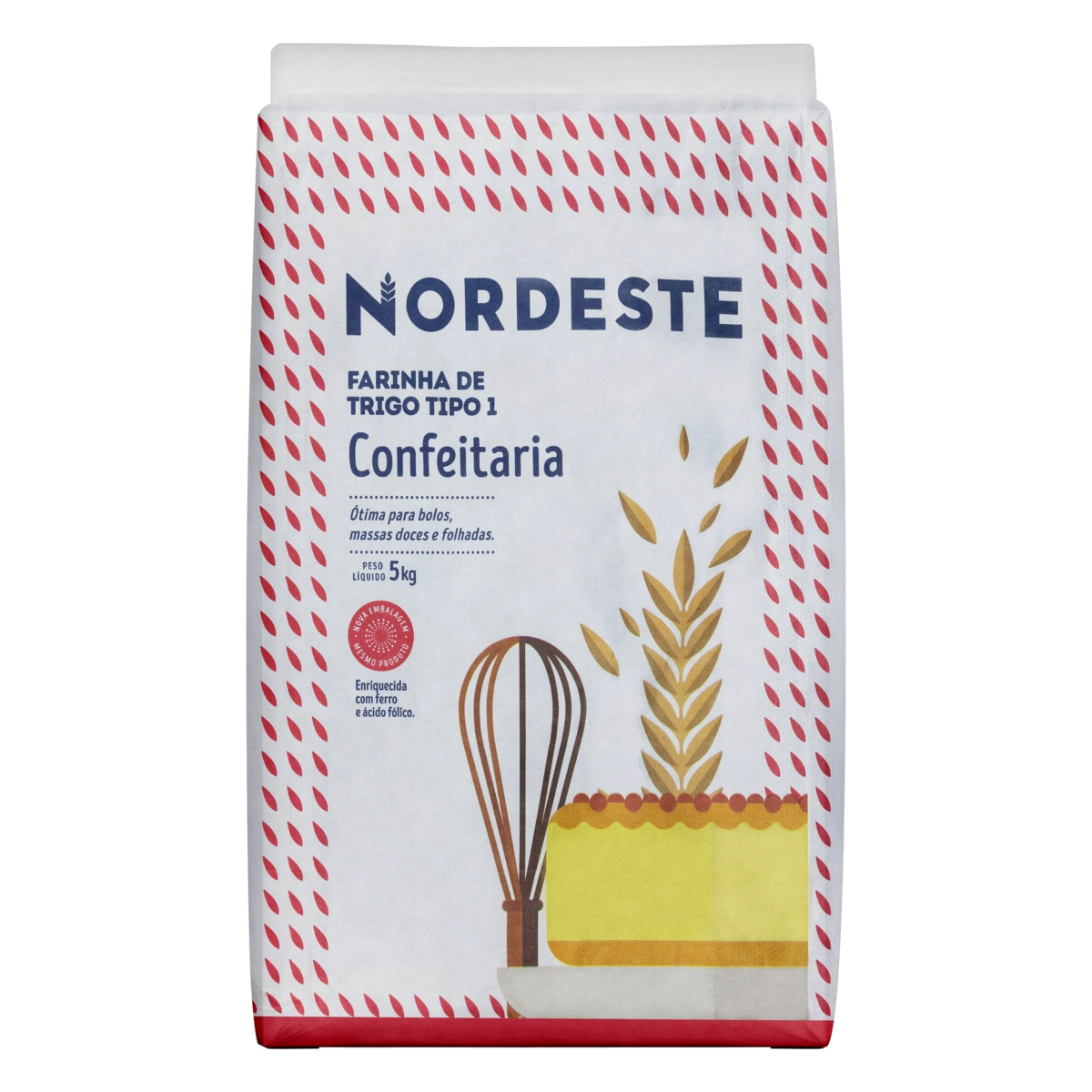 Farinha De Trigo Tipo 1 Nordeste Confeitaria Pacote 5kg