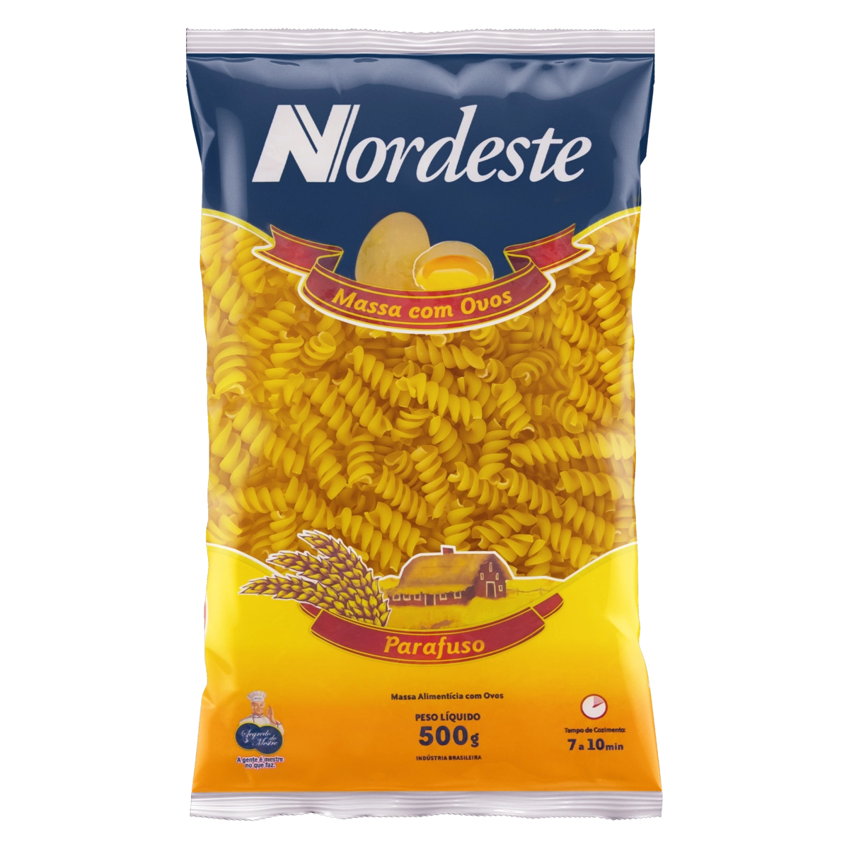 Macarrão Com Ovos Parafuso Nordeste Pacote 500g