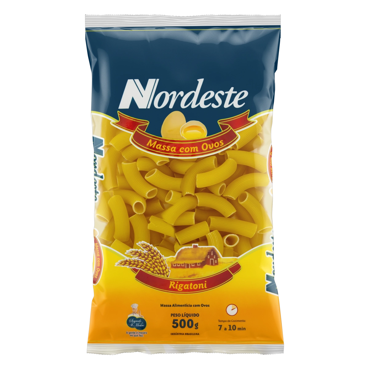 Macarrão Com Ovos Rigatoni Nordeste Pacote 500g