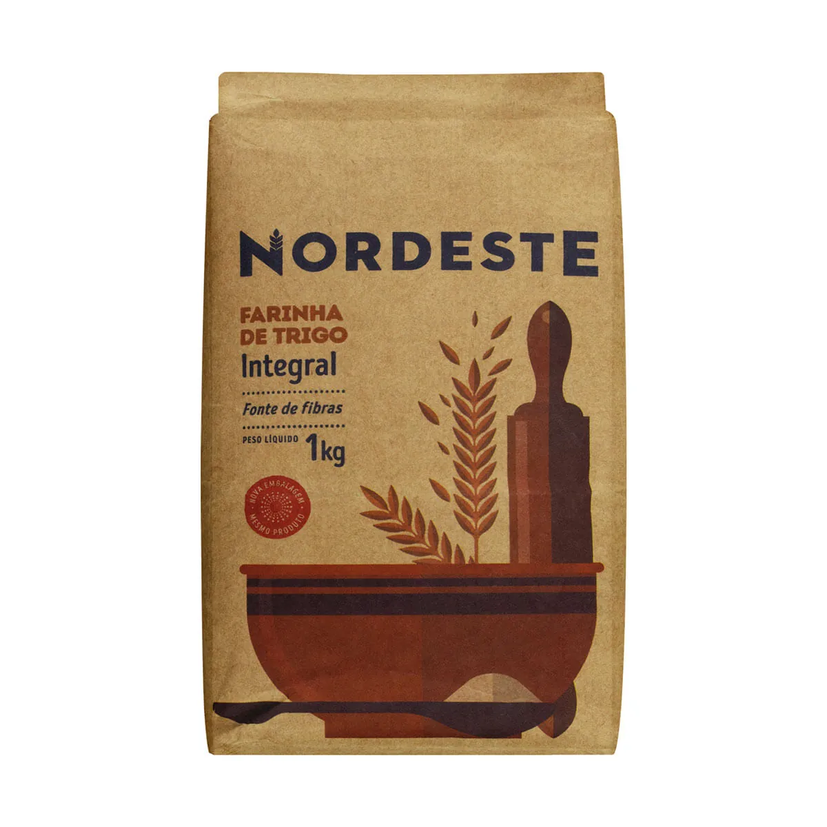 Farinha De Trigo Integral Nordeste Pacote 1kg