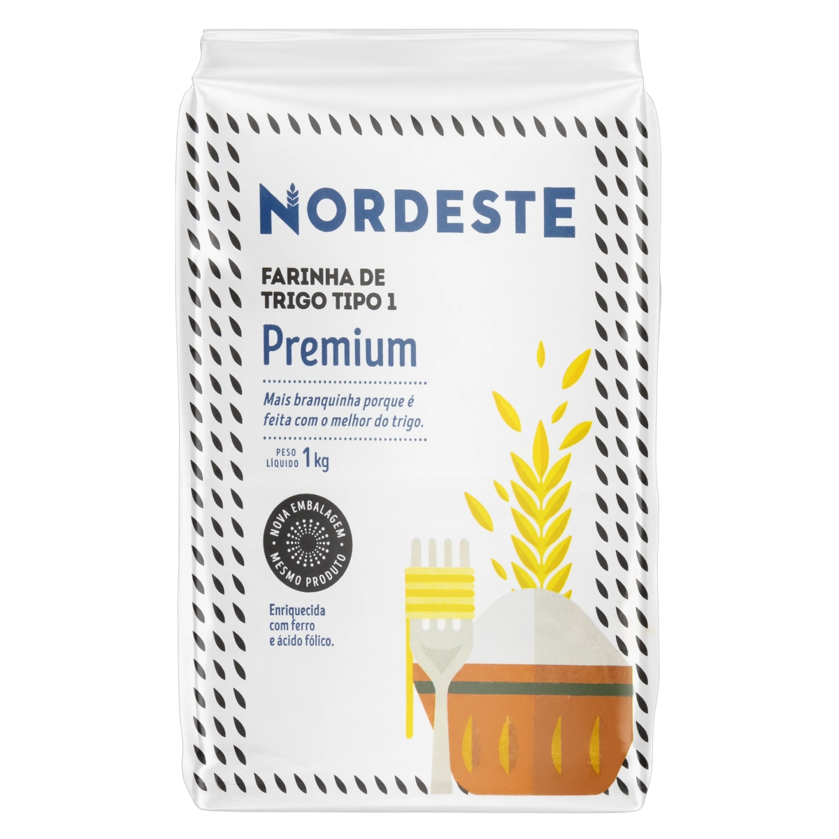 Farinha De Trigo Tipo 1 Nordeste Premium Pacote 1kg