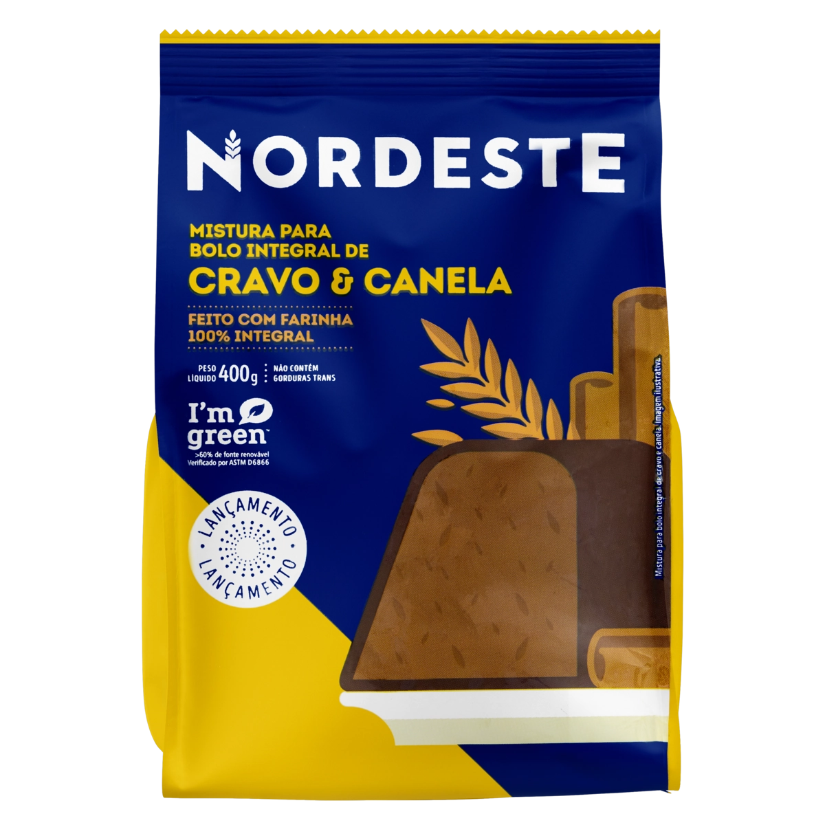 Mistura Para Bolo Integral Cravo Canela Nordeste Pacote 400g