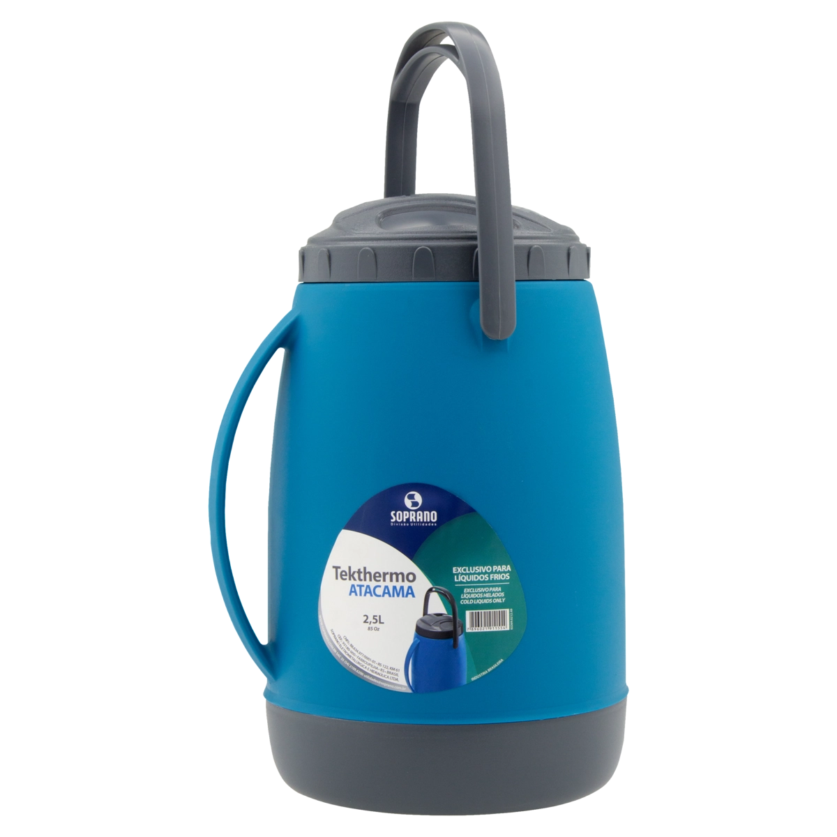 Garrafa Térmica Soprano Atacama 2,5 Litros Resistente Azul