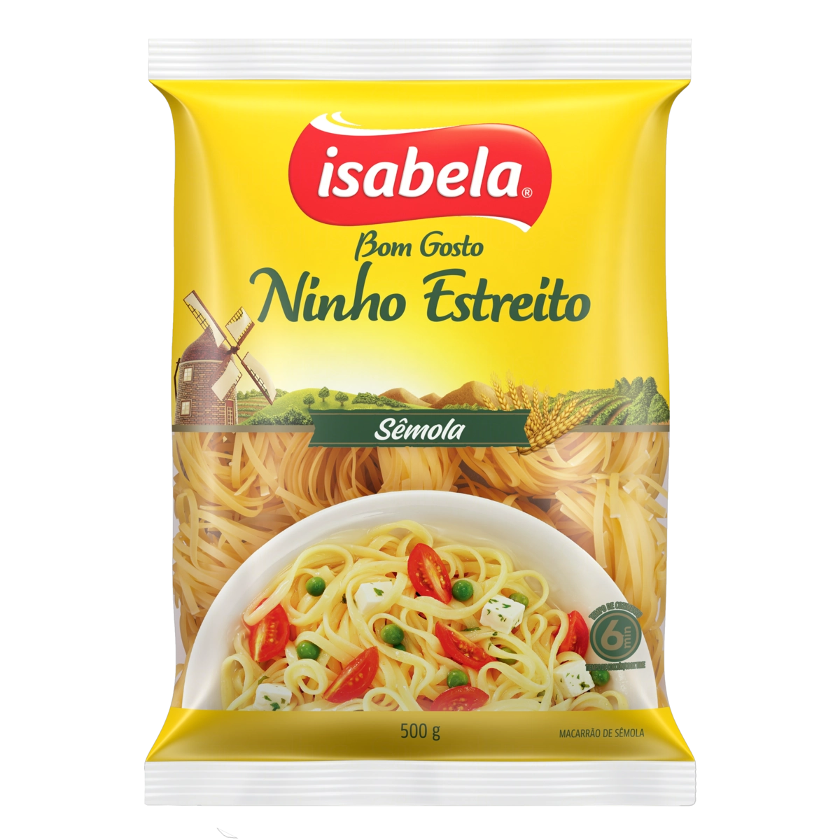 Macarrão De Sêmola Ninho Estreito Isabela Bom Gosto Pacote 500g