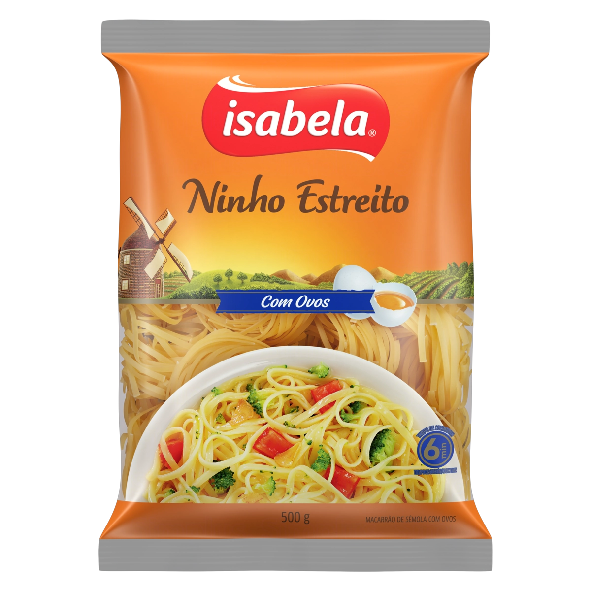 Macarrão De Sêmola Com Ovos Ninho Estreito Isabela Pacote 500g