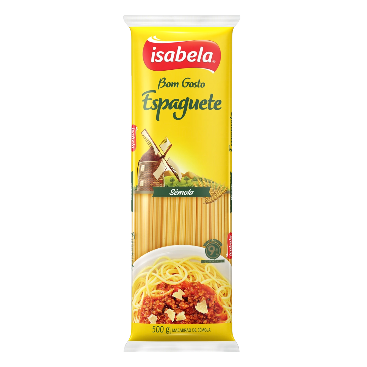 Macarrão De Sêmola Espaguete Isabela Bom Gosto Pacote 500g