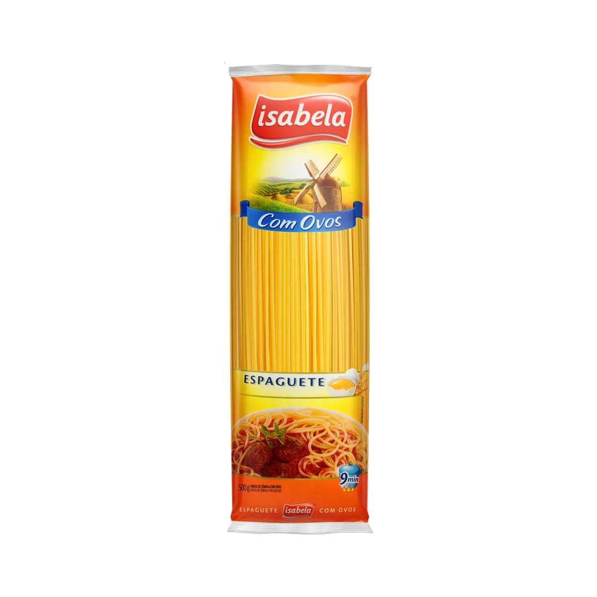 Macarrão De Sêmola Com Ovos Espaguete Isabela Pacote 500g