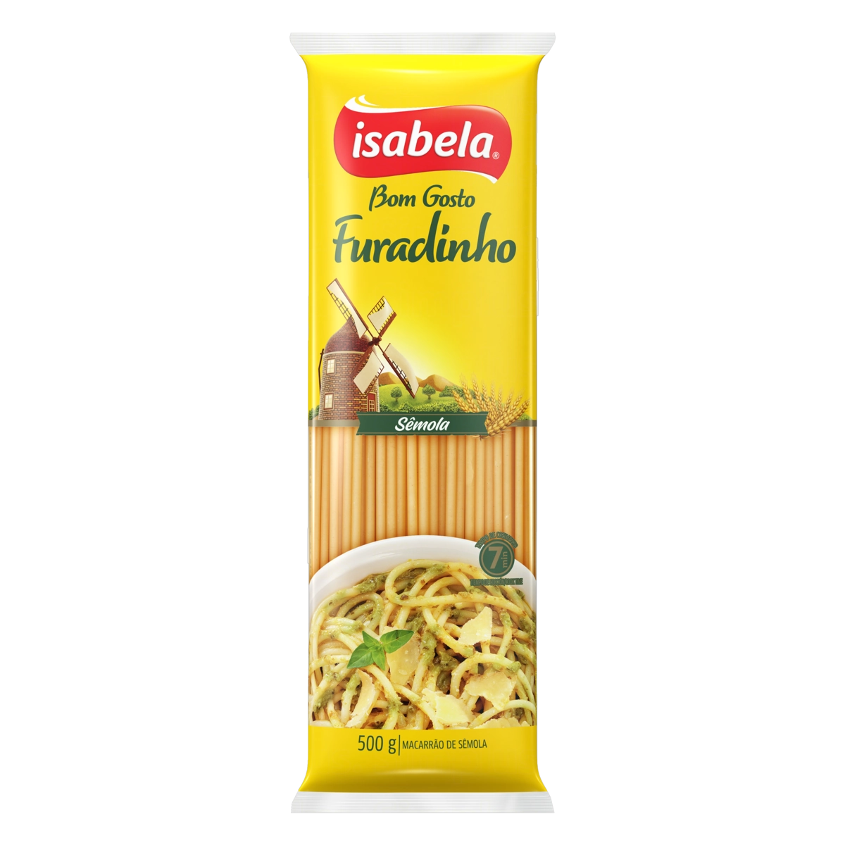 Macarrão De Sêmola Furadinho Isabela Bom Gosto Pacote 500g