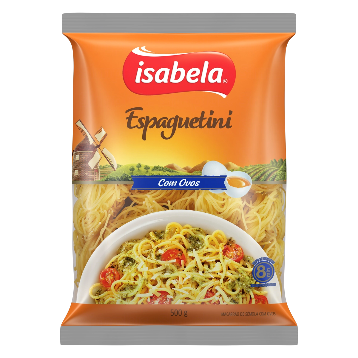Macarrão De Sêmola Com Ovos Espaguetini Isabela Pacote 500g