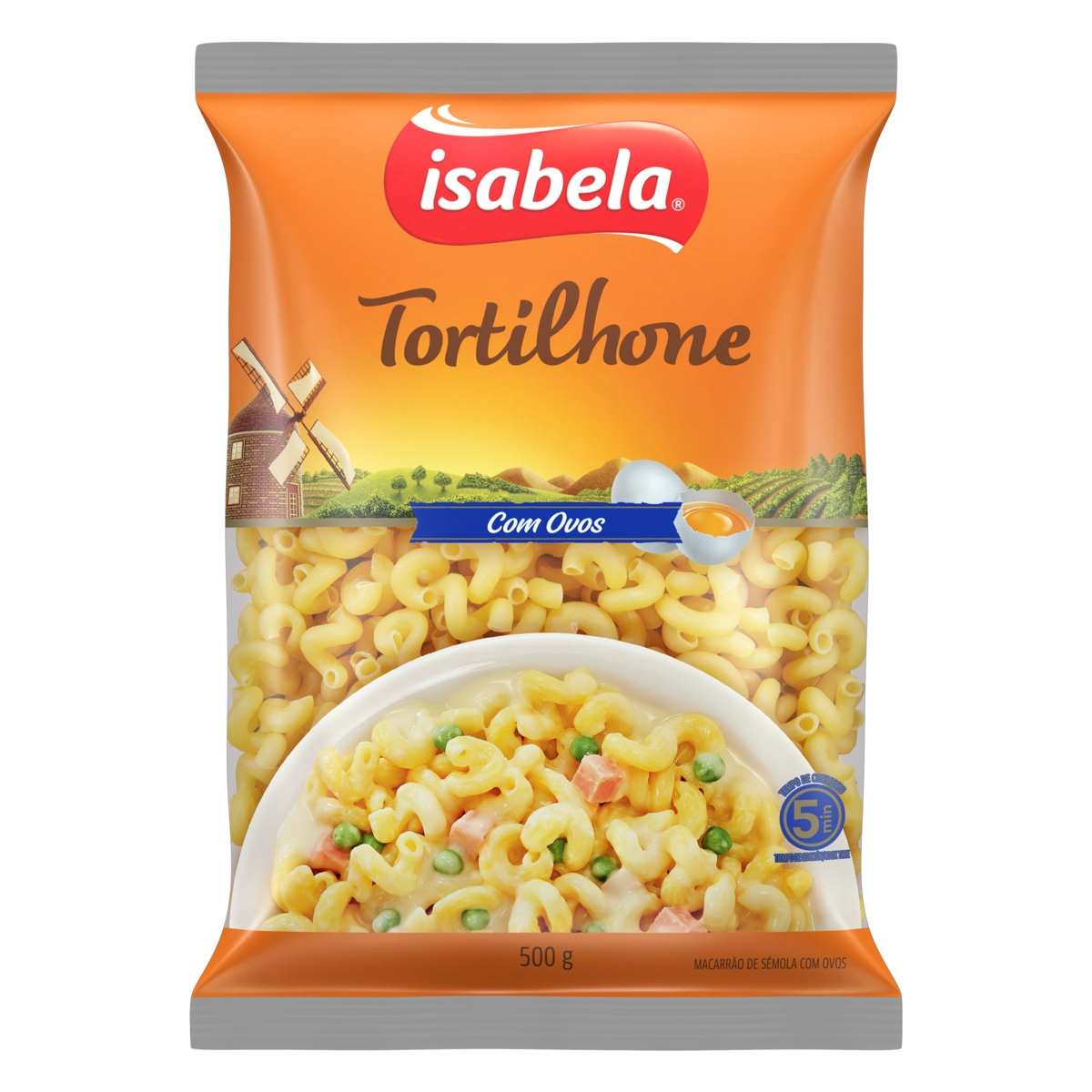 Macarrão De Sêmola Com Ovos Tortilhone Isabela Pacote 500g