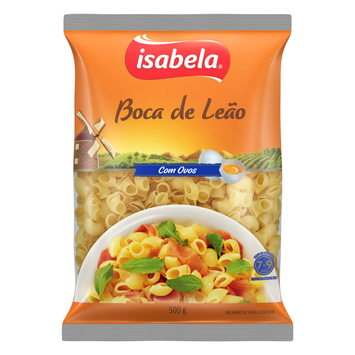 Macarrão De Sêmola Com Ovos Boca De Leão Isabela Pacote 500g