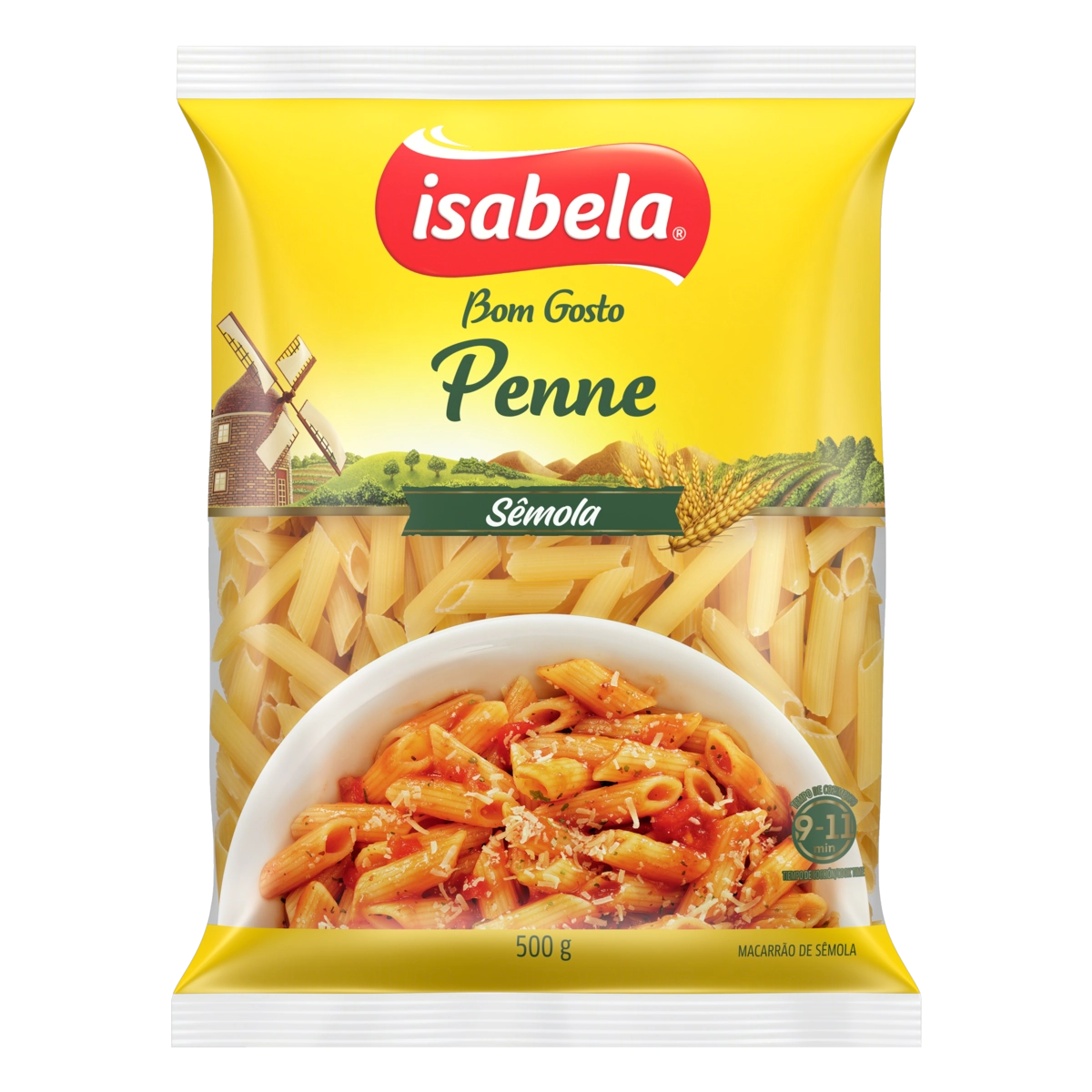 Macarrão De Sêmola Penne Isabela Bom Gosto Pacote 500g