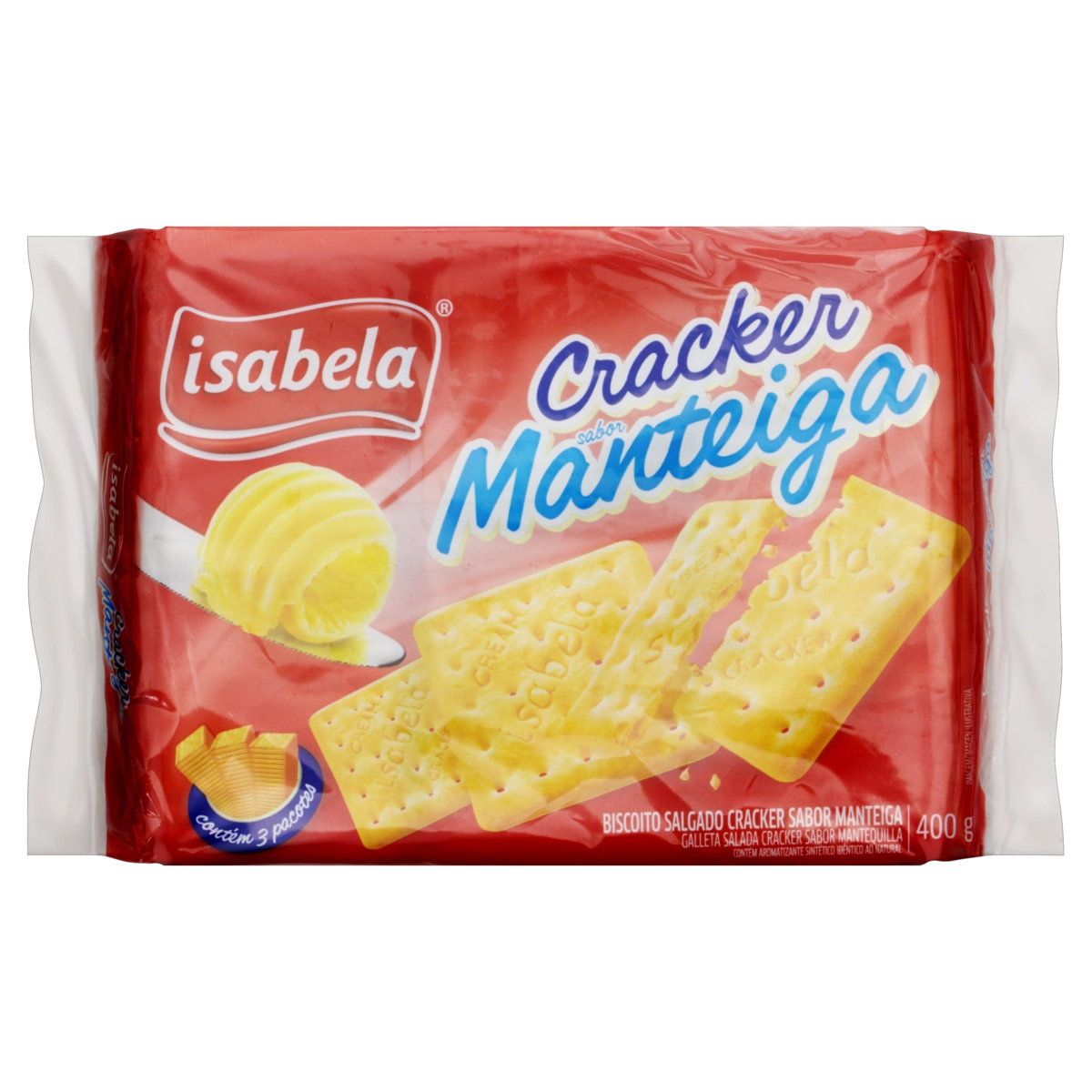 Biscoito Cracker Manteiga Isabela Pacote 400g