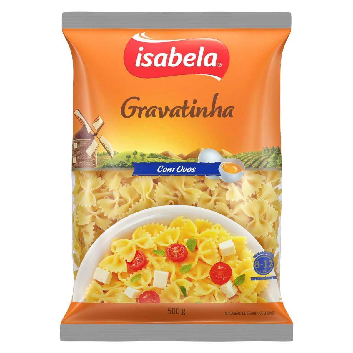Macarrão De Sêmola Com Ovos Gravatinha Isabela Pacote 500g
