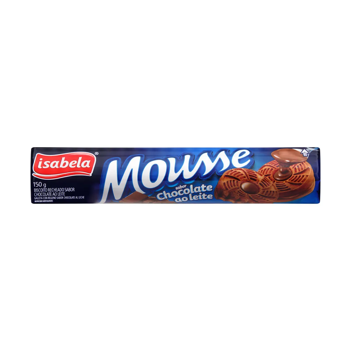 Biscoito Recheio Chocolate Ao Leite Isabela Mousse Pacote 150g